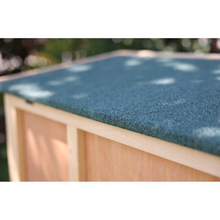 Clapier d'extérieur - KERBL - FRED - 100x45x62 cm - Bois - Abri sécurisé pour rongeurs