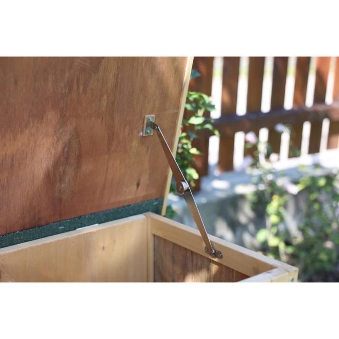 Clapier d'extérieur - KERBL - FRED - 100x45x62 cm - Bois - Abri sécurisé pour rongeurs