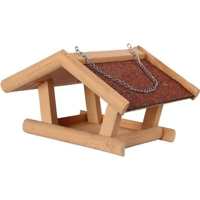 Mangeoire pour oiseaux - KERBL - Stubbs - Bois de qualité - 29x28x18cm - Étanche