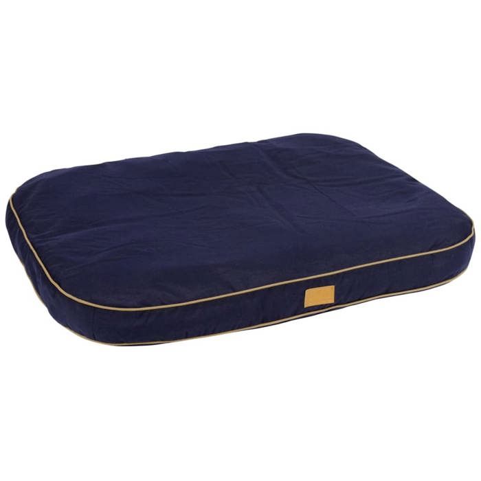 Coussin - KERBL - Jerome - 80 x 60 x 6 cm - Bleu foncé et cognac