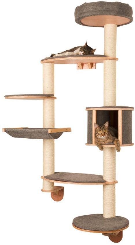 Arbre a chat mural - H. 185 cm - Dolomit XL Tofana - KERBL - Gris