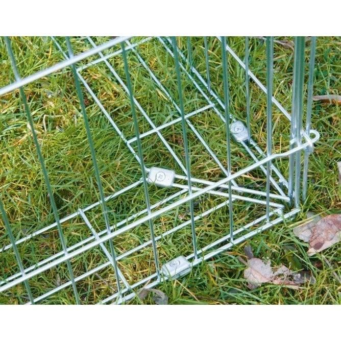 KERBL - Enclos extérieur pour rongeur - Antifugue - 180 x 90 x 75 cm - Gris - Sécurisé