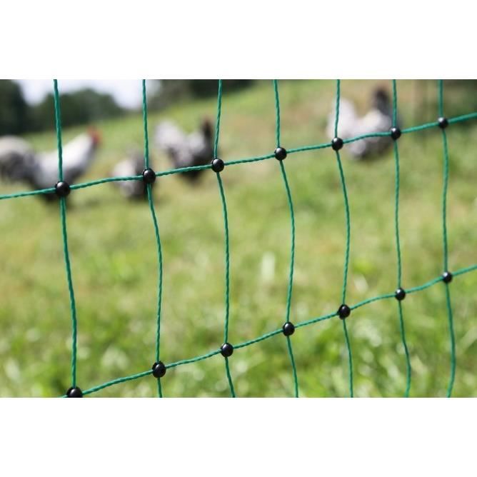 KERBL - Filet pour les poules 25 m - 106 cm - double pointe - vert - non électrique