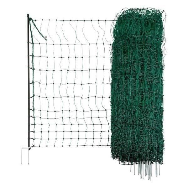 KERBL - Filet pour les poules 25 m - 106 cm - double pointe - vert - non électrique