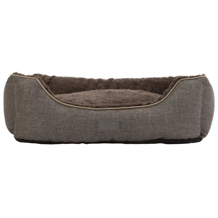 KERBL Panier corbeille Samuel - 50 x 40 x 15 cm - Argent et gris - Pour chien