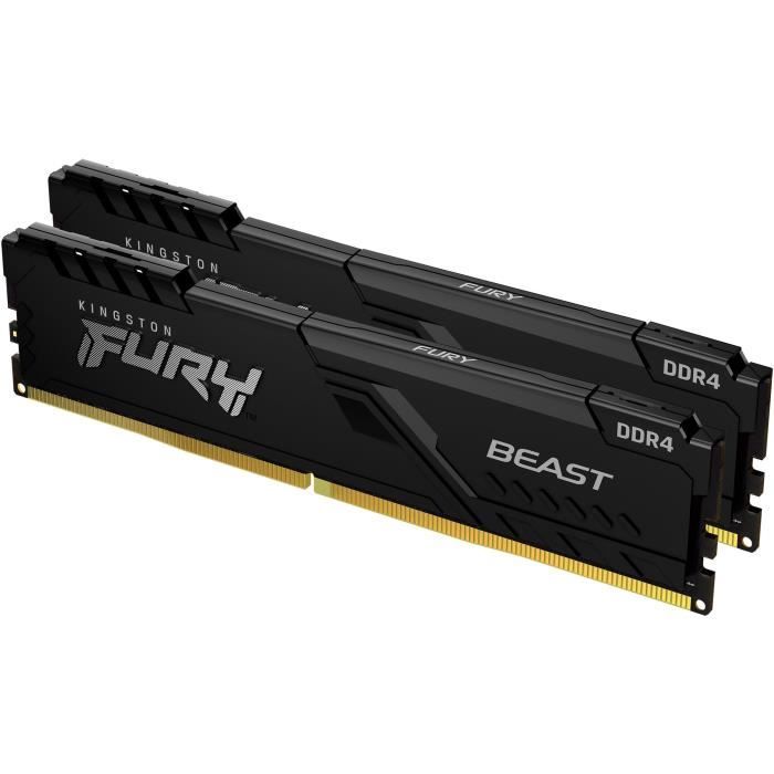 MÈmoire Kingston FURY Beast 16Go (2x8Go) DDR4 3600 MHz CL17