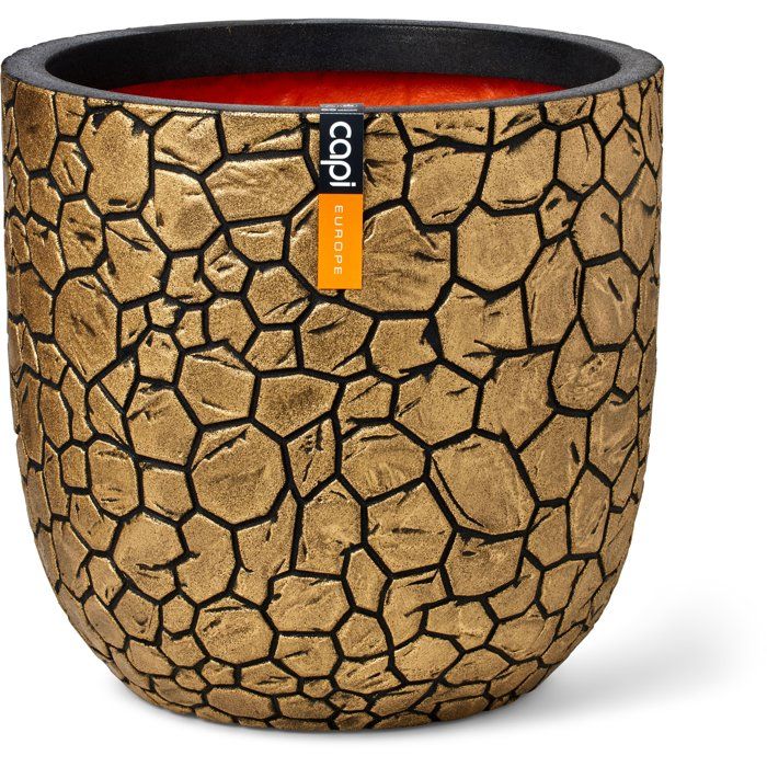 Pot boule - CAPI EUROPE - Clay NL - 35 x 34 cm - Noir/or