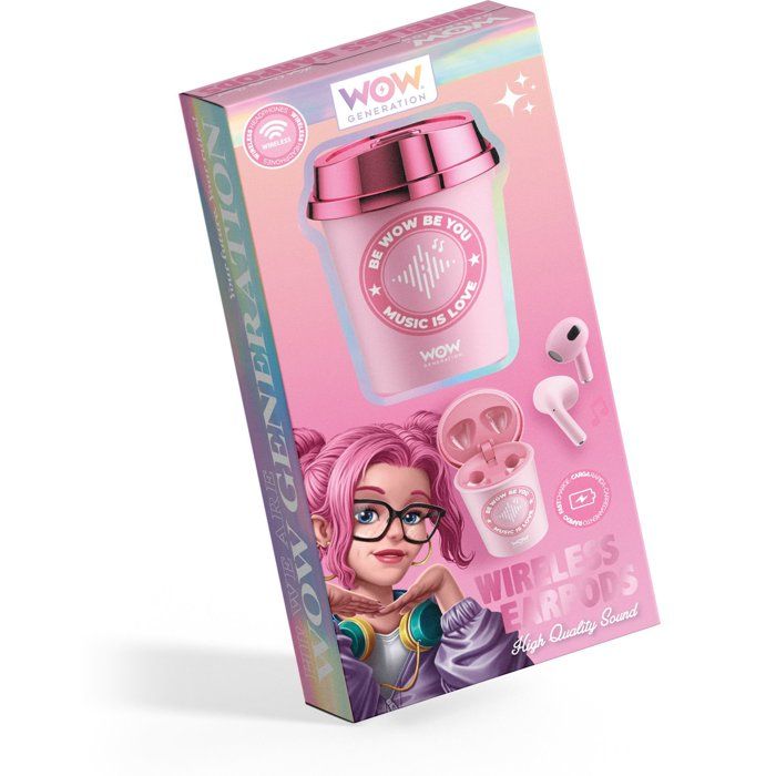 Ecouteurs sans fil - KIDS LICENSING - WOW GENERATION - Rose - Des 5 ans