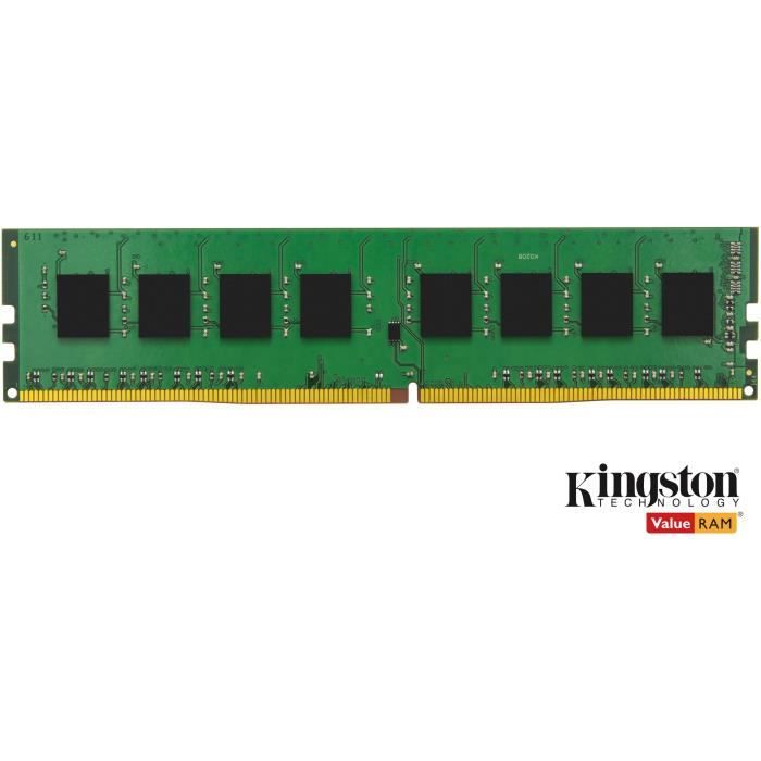 KINGSTON - MÈmoire PC RAM DDR4 - ValueRam - 4Go (1x4Go) - 2666MHz - CAS19 (KVR26N19S6/4)