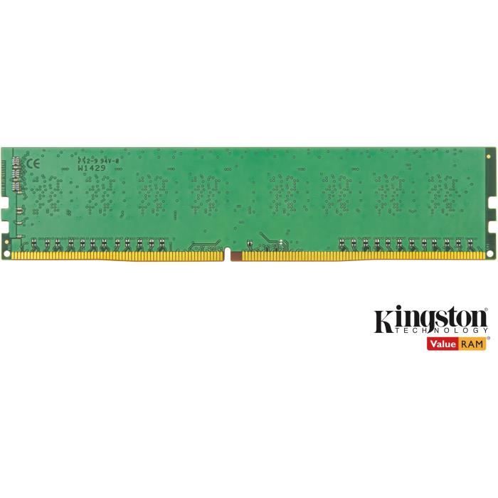 KINGSTON - MÈmoire PC RAM DDR4 - ValueRam - 4Go (1x4Go) - 2666MHz - CAS19 (KVR26N19S6/4)