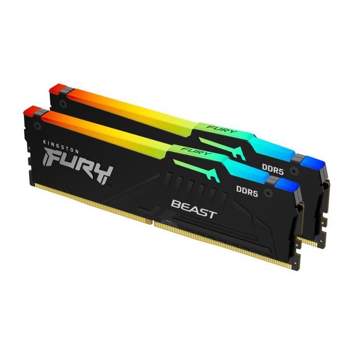 MÈmoire RAM - KINGSTON - FURY Beast - 32 Go (2 x 16 Go) - DDR5 - 5600 Mhz CL40