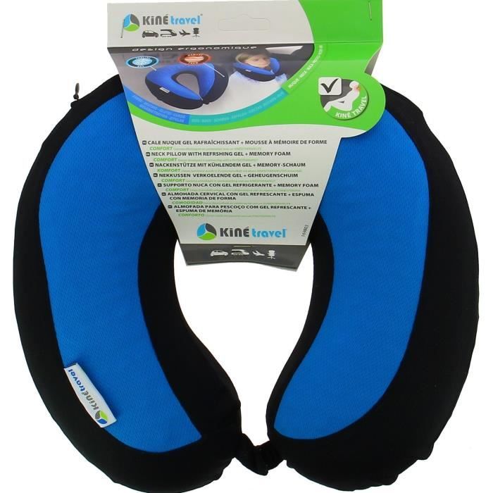 Cale nuque gel - KINE TRAVEL - 169803 - Noir et bleu