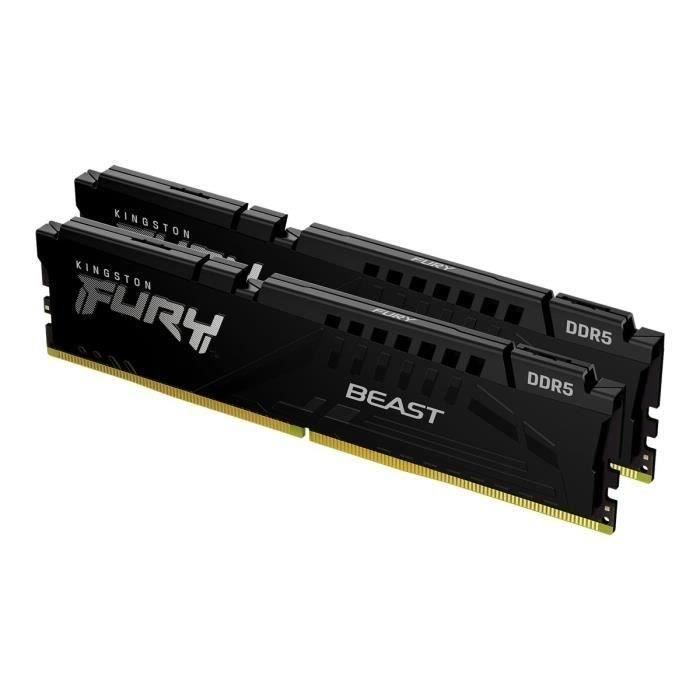 MÈmoire RAM - KINGSTON - FURY Beast - 16 Go (2 x 8 Go) - DDR5 - 6000 Mhz CL36 - (KF560C36BBEK2-16)