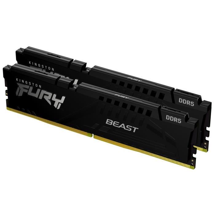 MÈmoire RAM - KINGSTON - FURY Beast - 16 Go (2 x 8 Go) - DDR5 - 6000 Mhz CL36 - (KF560C36BBEK2-16)