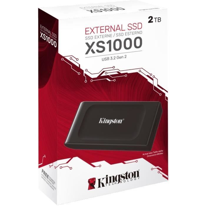 SSD - KINGSTON - XS1000 - 2 To - USB 3.2 Gen 2 - Externe portable - USB-C