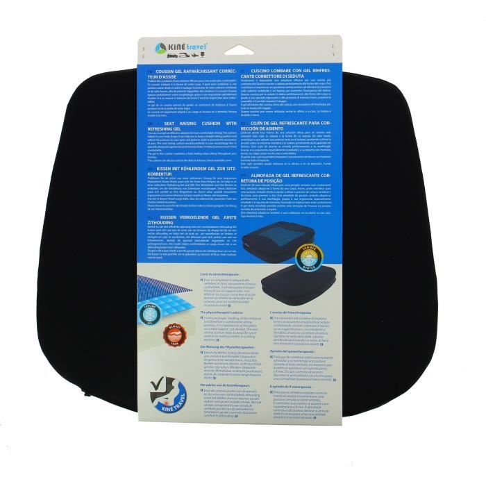 Assise confort gel - KINE TRAVEL - 169842 - Noir et bleu