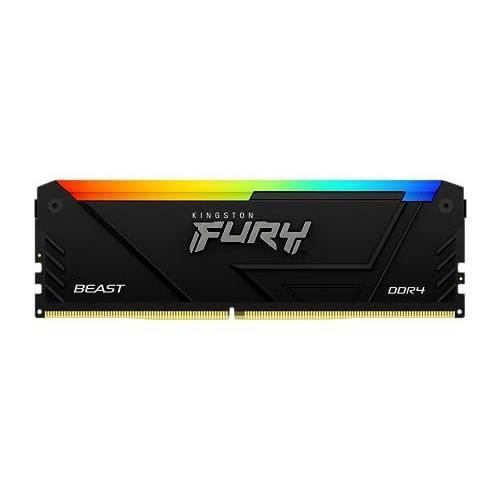 MÈmoire RAM - KINGSTON - FURY Beast - RGB - 8 Go - DDR4 - 3200 MHz CL16 - (KF432C16BB2A/8)