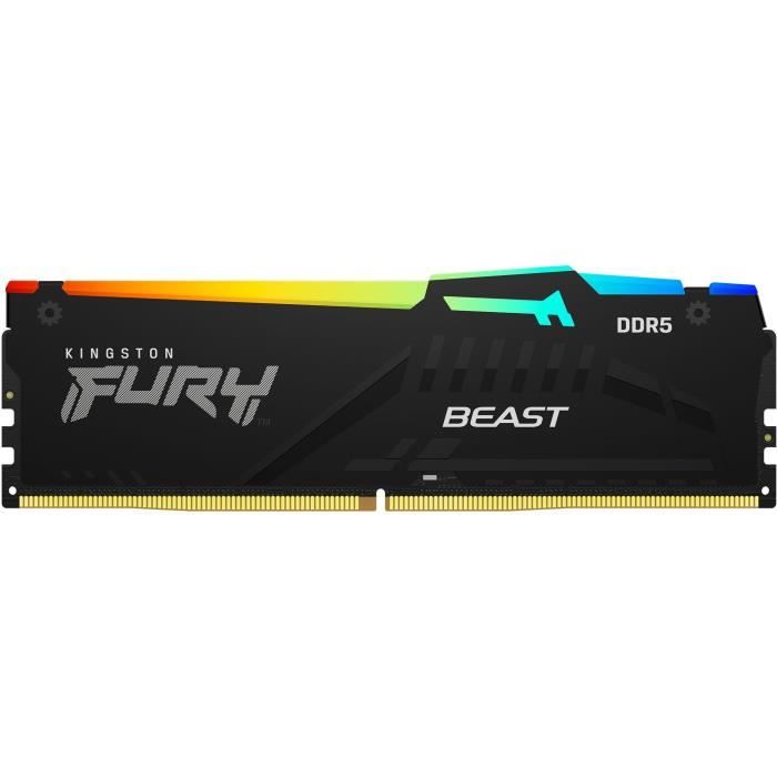 Mémoire DDR5 - KINGSTON - FURY Beast RGB EXPO - 32 Go (2 x 16 Go) - 6000 Mhz - CL30