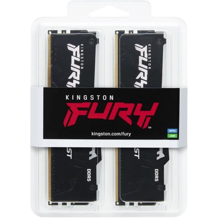 Mémoire DDR5 - KINGSTON - FURY Beast RGB EXPO - 32 Go (2 x 16 Go) - 6000 Mhz - CL30