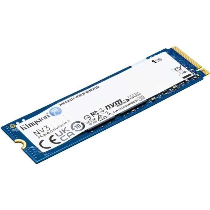 KINGSTON - NV3 - SSD Interne - 1 To - PCIe 4.0 NVMe M.2 2280