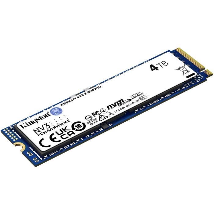 KINGSTON - NV3 - SSD Interne - 4 To - PCIe 4.0 NVMe M.2 2280