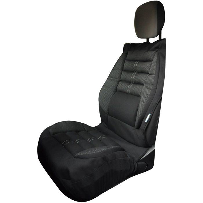 Couvre-siege - KINE TRAVEL - Confort intégral - Noir - Compatible airbags - Mousse haute qualité
