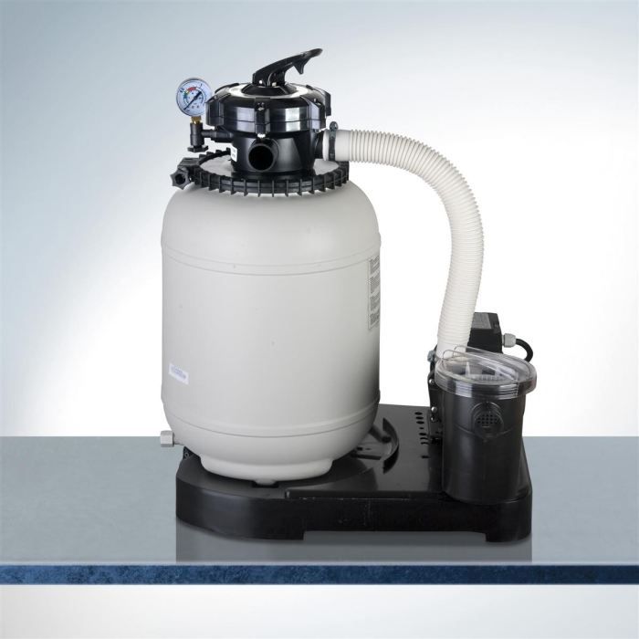 GRE - Kit Piscine hors sol acier ronde blanche Ø300 x 122 cm (Livrée avec filtre a sable et échelle)