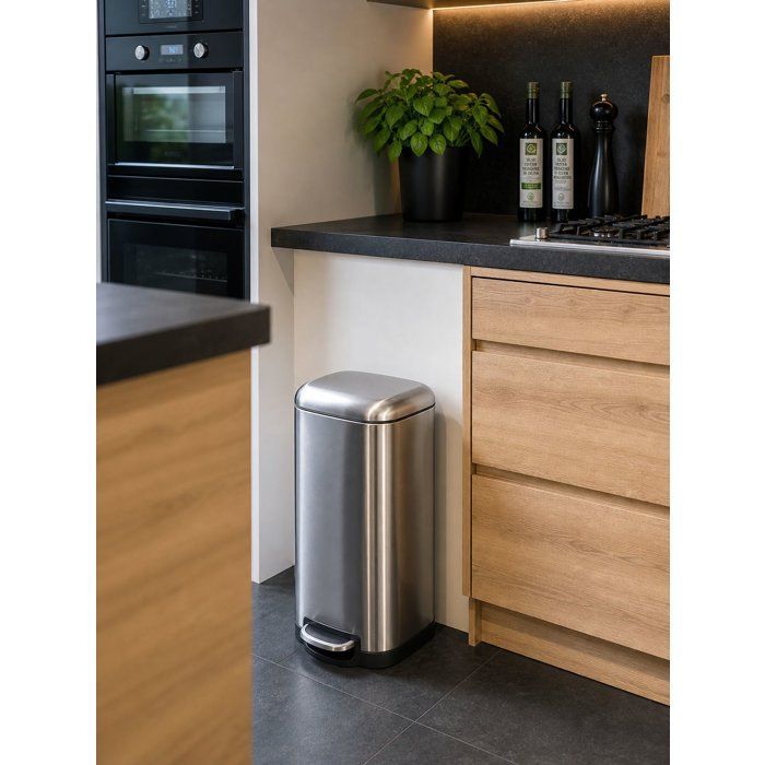 Poubelle de Cuisine a Pédale - FULLER - 40 L - Acier