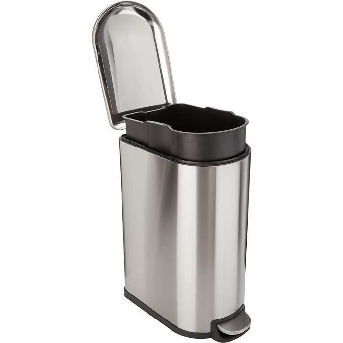 Poubelle de Cuisine a Pédale - FULLER - 40 L - Acier