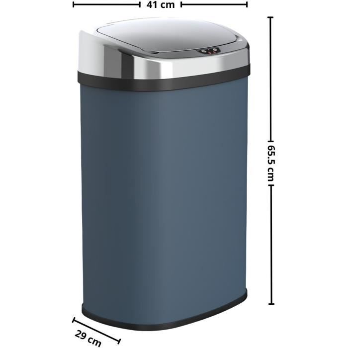 MAJESTIC - Poubelle de Cuisine Automatique - KITCHEN MOVE - 58 L - Inox Gris Mat