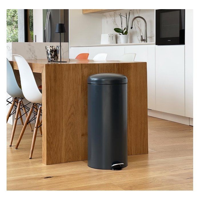 Poubelle de Cuisine a Pédale - URBAN - 30L - Acier Gris - Kitchen Move