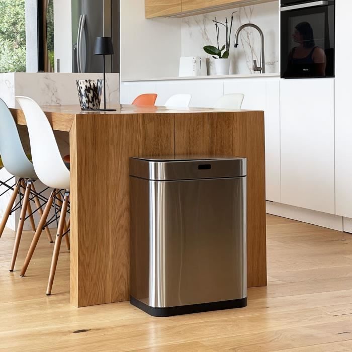Poubelle de Cuisine Automatique - UPPER - 60 L - Inox Argent - Kitchen Move