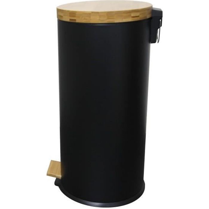 Poubelle de Cuisine a Pédale - FOREST - 30 L - Noir Mat - Kitchen Move