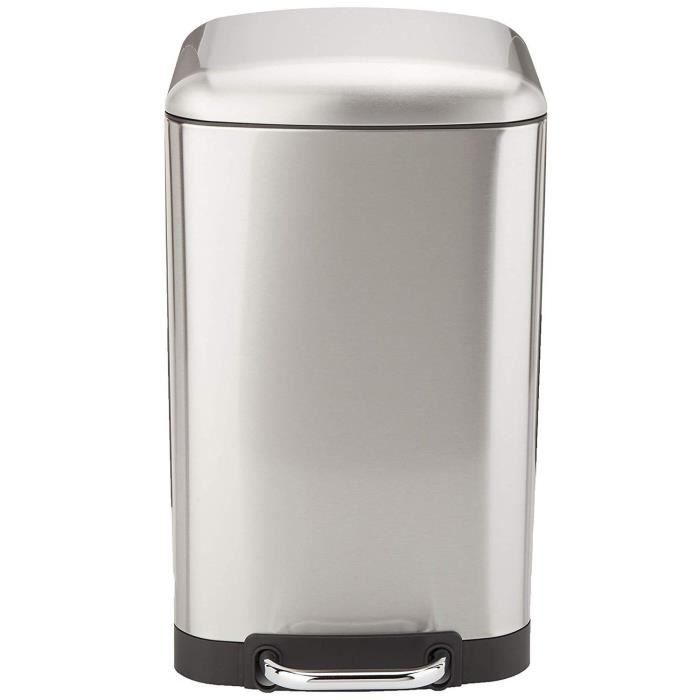 Poubelle de Cuisine a Pédale - GREENWICH - 30 L - Inox Brossé - Kitchen Move