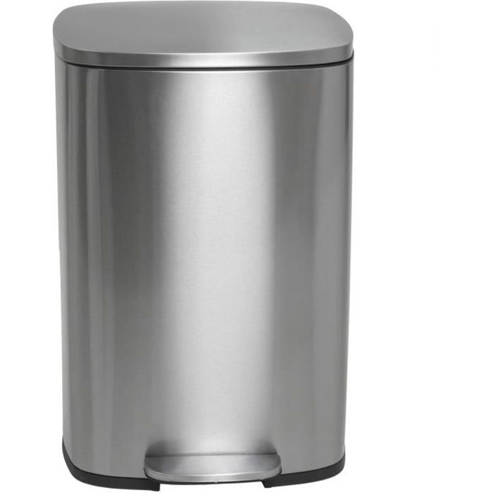 Poubelle de Cuisine a Pédale - ADMIRAL - 50 L - Argent - Kitchen Move