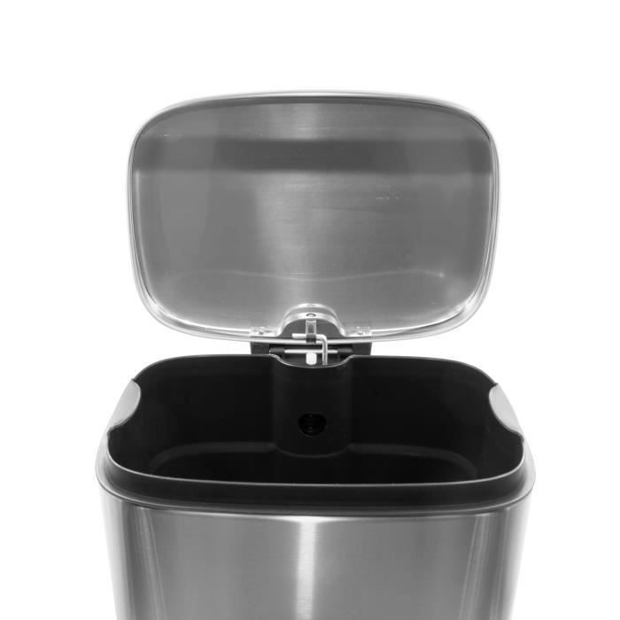 Poubelle de Cuisine a Pédale - ADMIRAL - 50 L - Argent - Kitchen Move