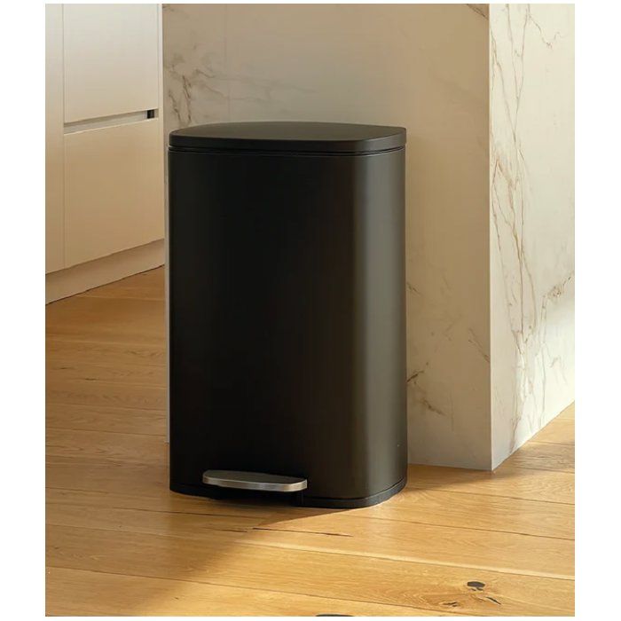 Poubelle de Cuisine a Pédale - ADMIRAL - 50 L - Noir Mat - Kitchen Move
