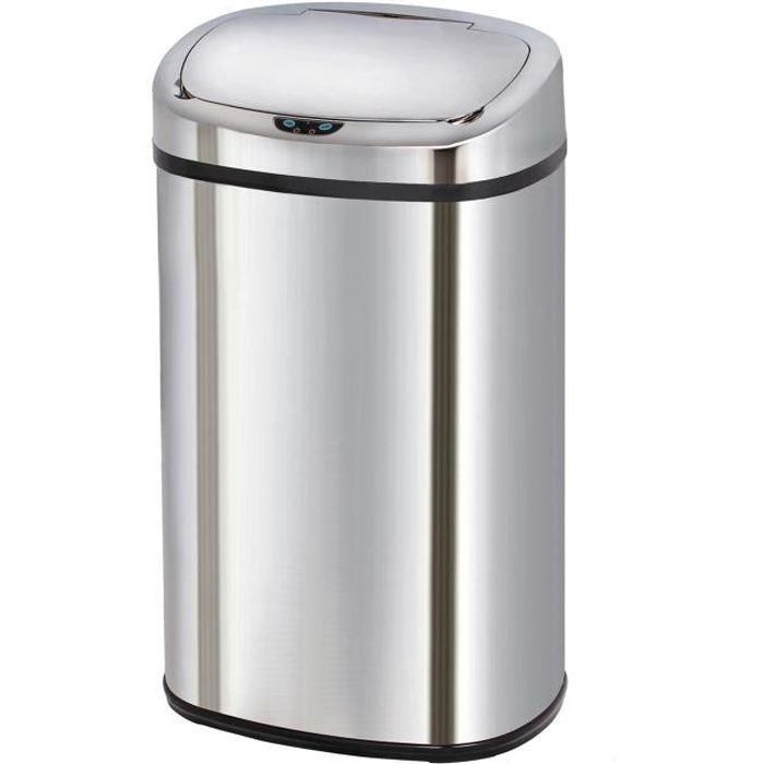 MAJESTIC - Poubelle de Cuisine Automatique - KITCHEN MOVE - 68 L - Argenté