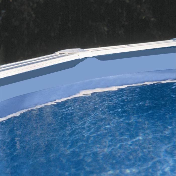 GRE - Kit Piscine hors sol acier ronde blanche Ø480 x 122 cm (Livrée avec filtre a cartouche + échelle)