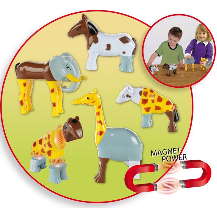 Animaux magnétiques - KLEIN - 0066 - 8 grands animaux Funny Puzzle, boîte fermée - 32 pieces - Des 12 mois
