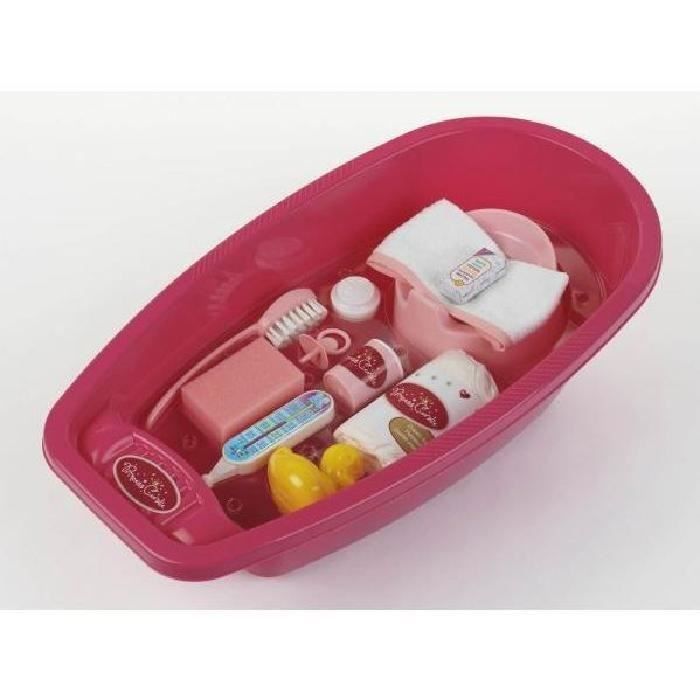 Baignoire Princess Coralie - KLEIN - Grand modele avec accessoires - Rose - Pour enfant des 3 ans