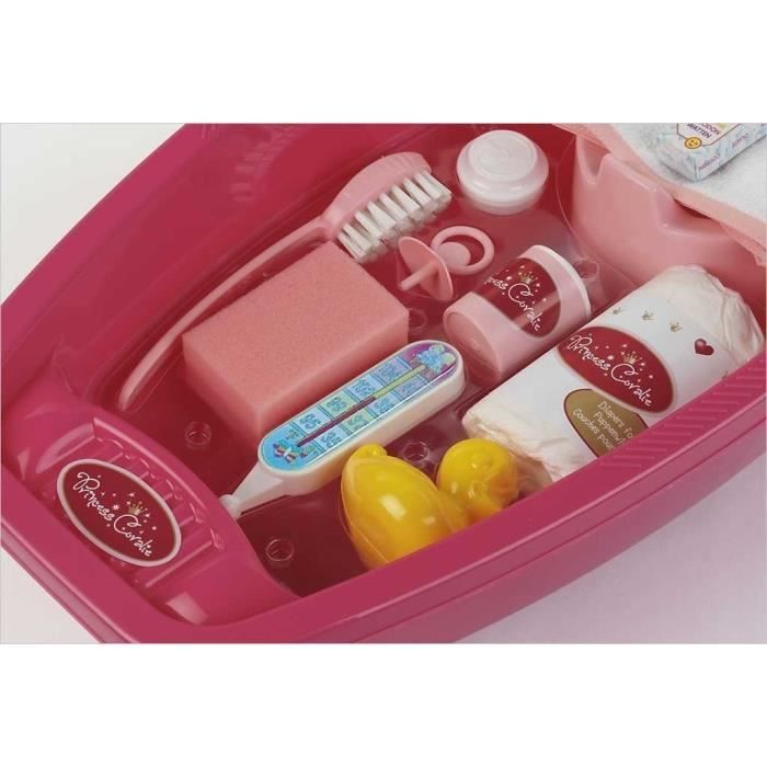 Baignoire Princess Coralie - KLEIN - Grand modele avec accessoires - Rose - Pour enfant des 3 ans