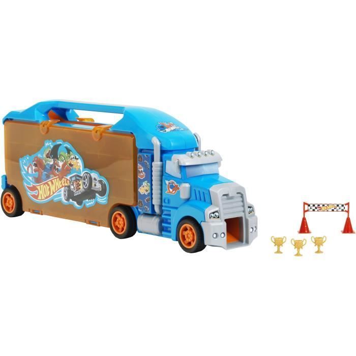 Grand camion de transport de véhicules miniatures - KLEIN - 2474 - Hot Wheels avec accessoires - Des 3 ans