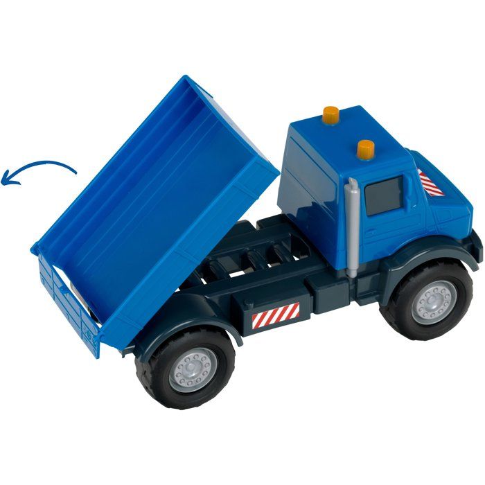 Camion-benne tout-terrain - KLEIN - 3802 - Mercedes Unimog - Roues souples et benne basculante - Échelle 1:24 - Dès 3 ans