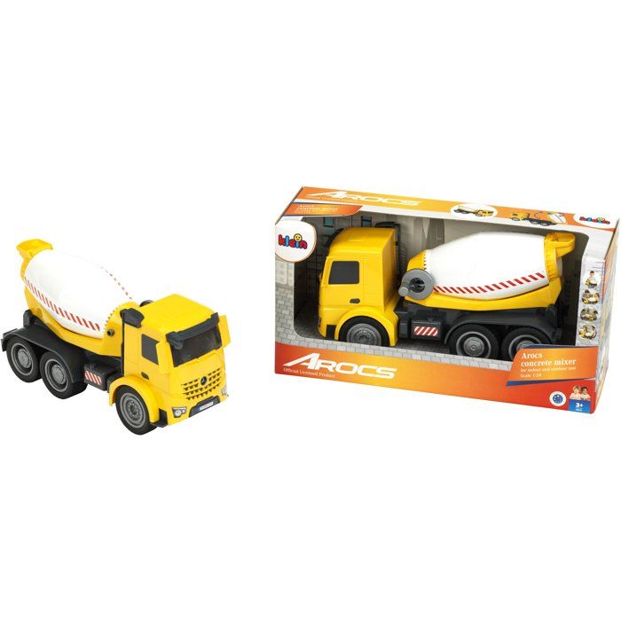 Camion toupie a béton - KLEIN - 3804 - Mercedes Arocs - Roues souples, malaxeur rotatif et basculant - Échelle 1:24 - Des 3 ans