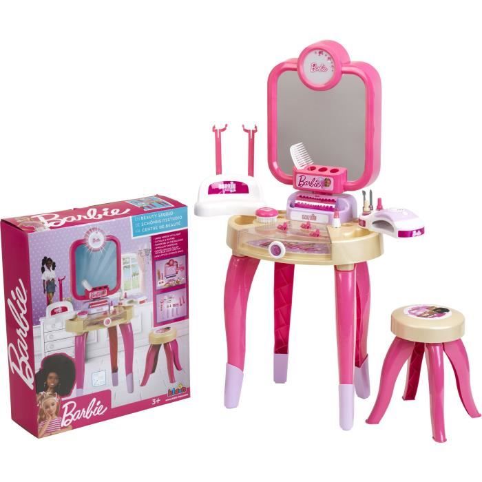 Jouet de beautÈ - KLEIN - Centre de beautÈ Barbie Happy Vibes - Complet avec de nombreux accessoires et lumiere.