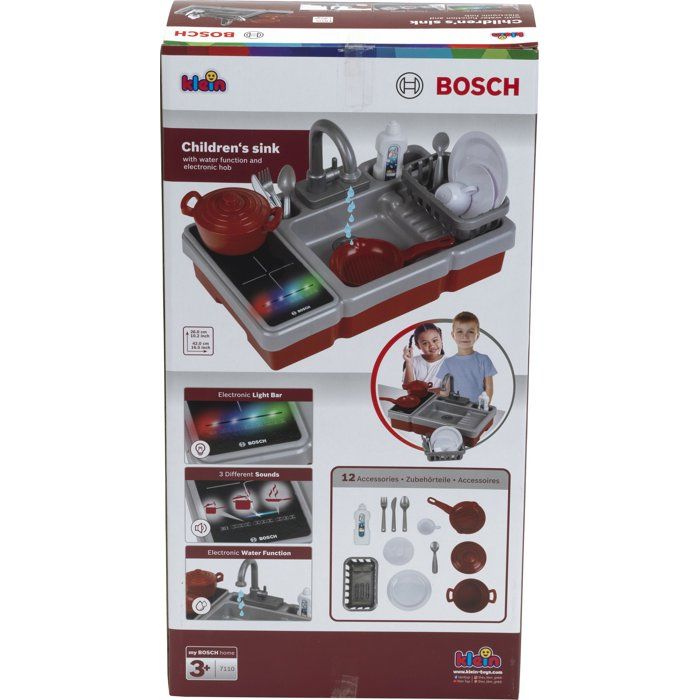 Evier de cuisine Bosch - KLEIN - 7110 - Plaque de cuisson électronique, robinet fonctionnel, accessoires - Des 3 ans