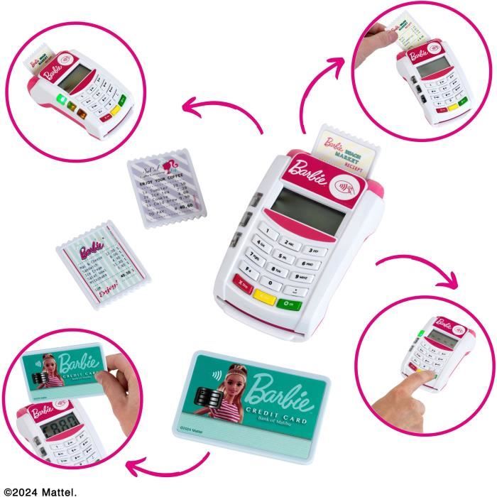 Terminal de paiement électronique Barbie - KLEIN - 7335 - Avec accessoires - Des 3 ans