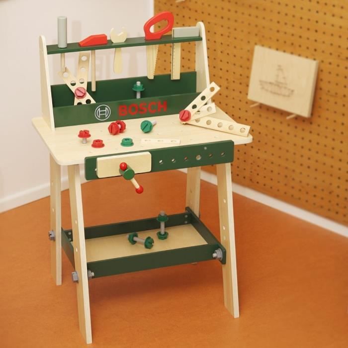 Etabli Bosch - KLEIN - 8169 - En bois FSC avec accessoires - Des 3 ans