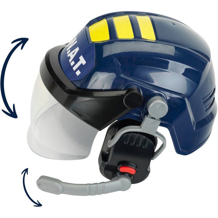 Casque S.W.A.T - KLEIN - 8809 - Visiere escamotable, écouteurs et micros factices - Déguisement policier - Des 3 ans